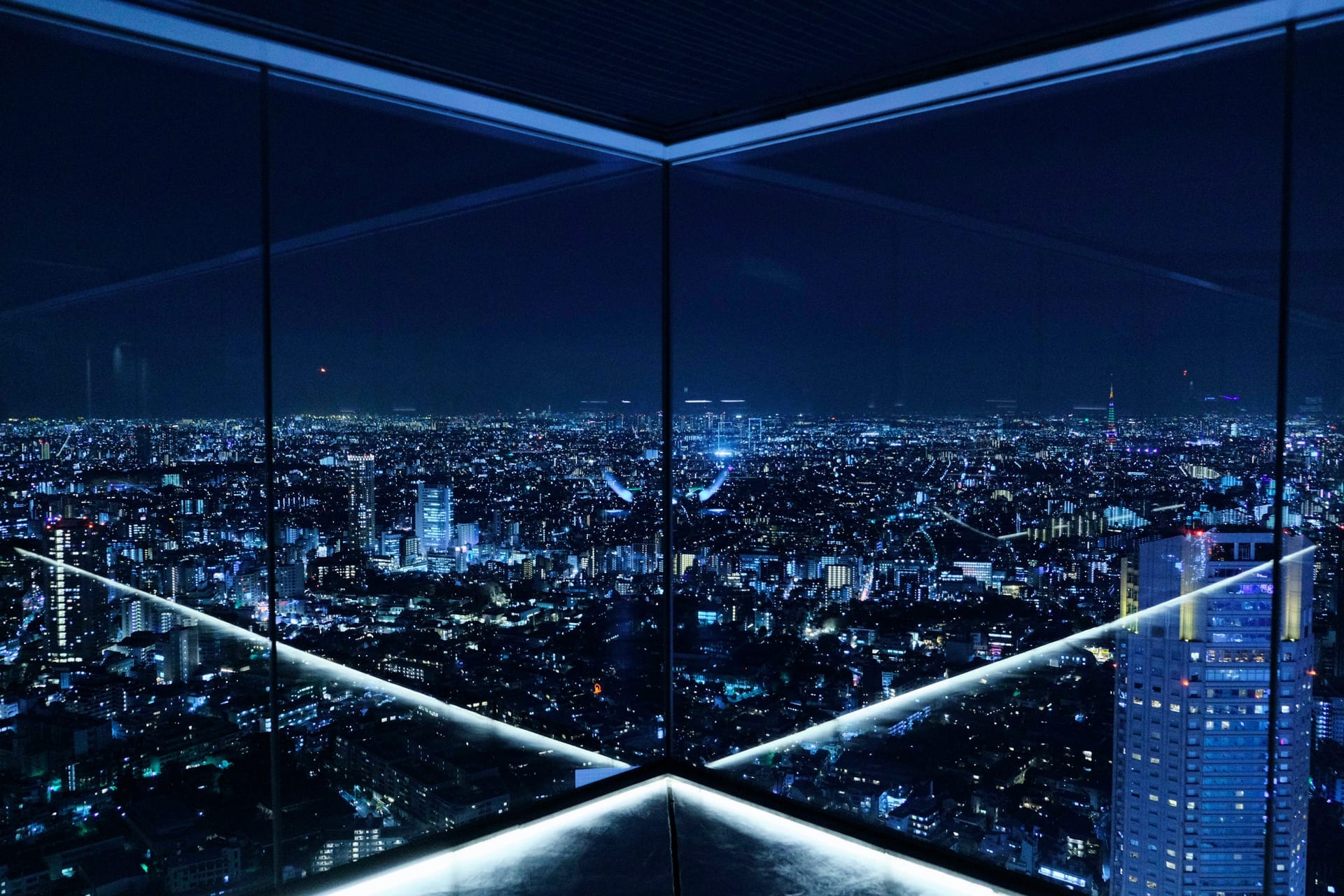 Shibuya Sky - open-air rooftop observation deck above Tokyo, Shibuya, Japan